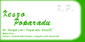keszo poparadu business card